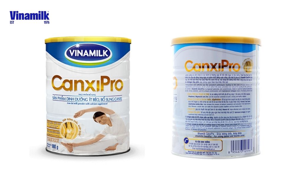Sữa Vinamilk CanxiPro giàu canxi