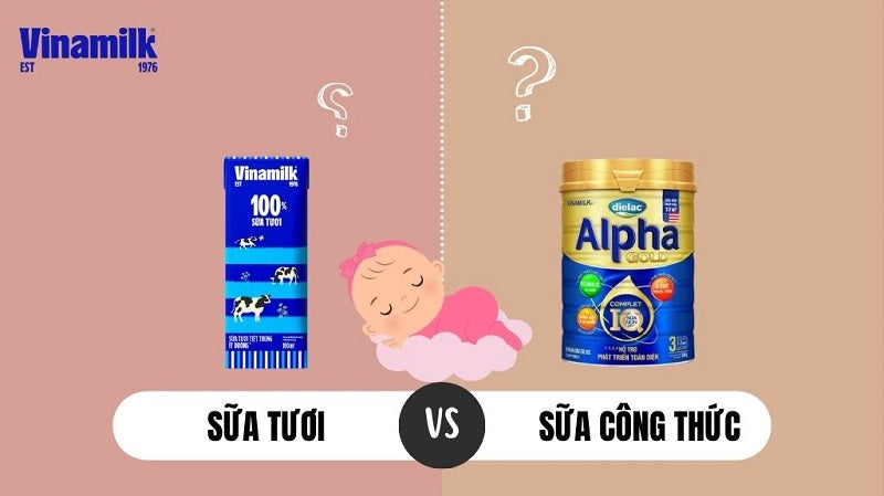 Sữa tươi và sữa công thức