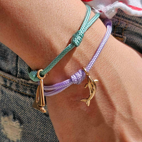 Break Time nautical charm bracelets for women kids dolphin boat