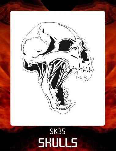 STL file stencil template skulls tombs airbrushing 🎨・3D printer model to  download・Cults