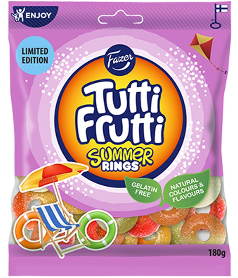 Fazer Tutti Frutti Summer Rings 180g