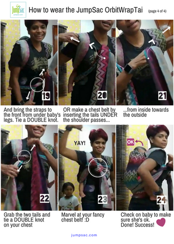 How to Wear the JumpSac OrbitWrapTai in the Back Carry, Page 4 of 4