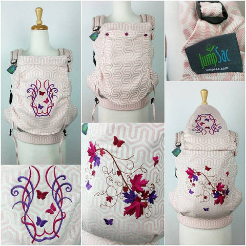 JumpSac Pavo Guild Fable Wrap Conversion Orbit Baby Carrier with Detachable Sleep Hood, Custom Embroidery and PFA