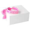 Image of That's me by PARSA Beauty Stoffarmband in Pink mit Love Schriftzug