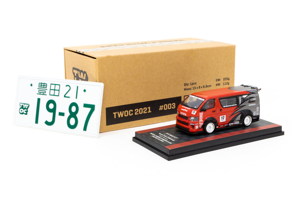 Tarmac Works 1/64 Toyota Hiace Widebody Drift Version - TWOC 2021-22  Membership Car - HOBBY64