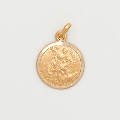 Saint Michael Medal 10K Large Round – Joseph's Inspirational