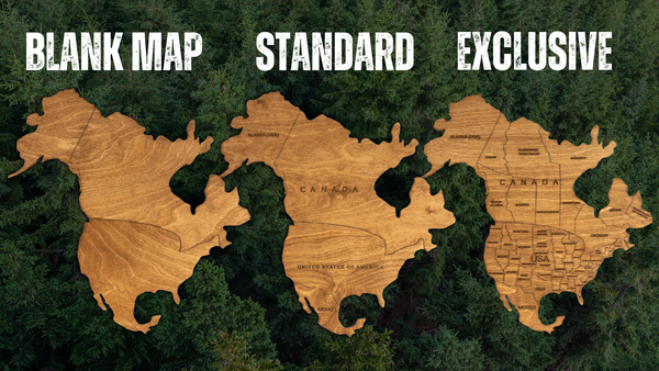 Wooden World Map Variants