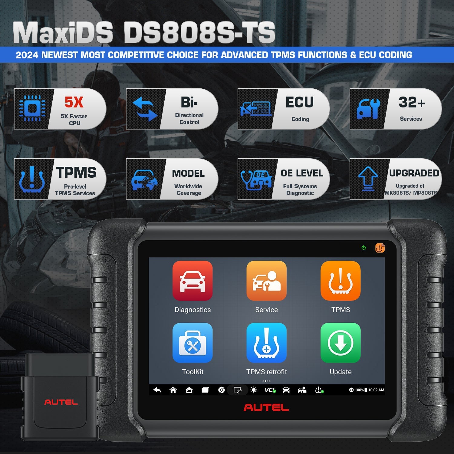 Autel MaxiDAS DS808S-TS Diagnostic Scan Tool