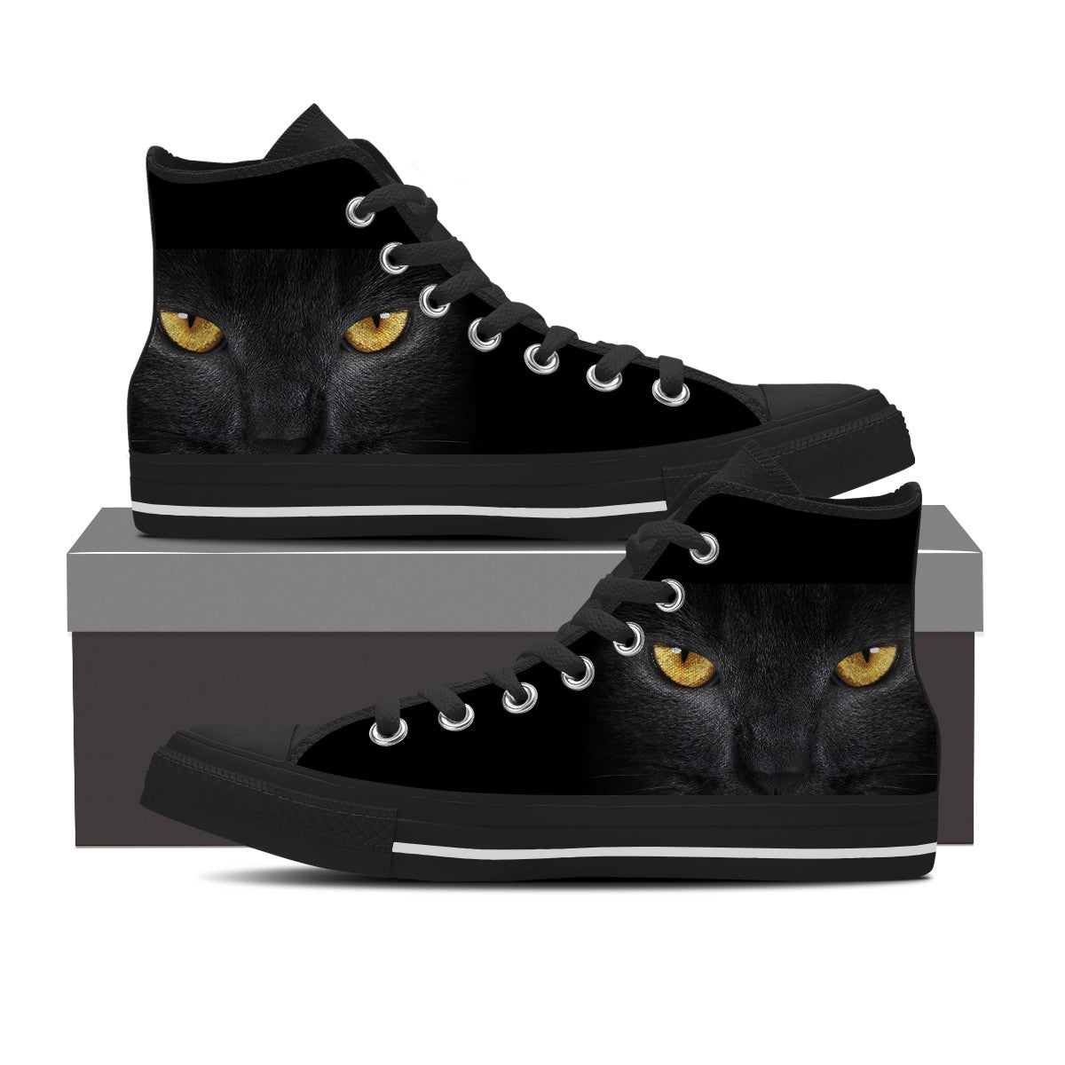 Black Cat Womens High Top Shoe