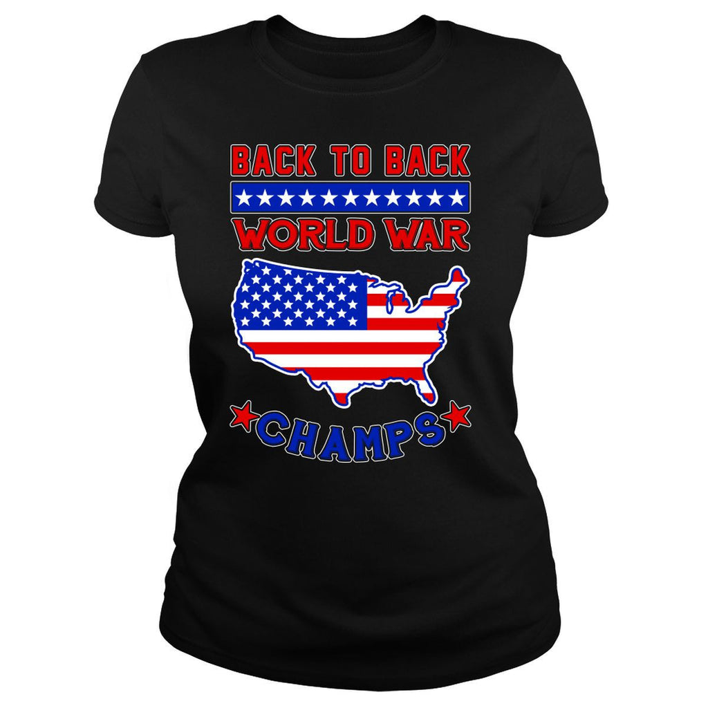 back 2 back world war champs shirt