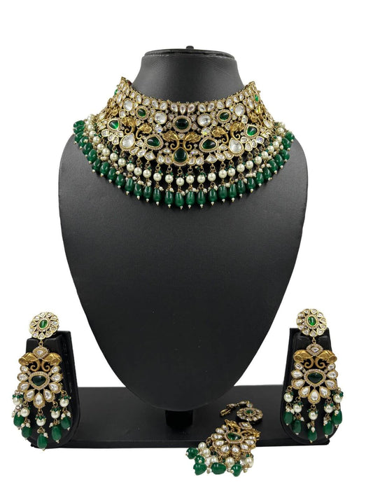 Buy Latest Heavy Kundan Bridal Jewellery Set Online – Gehna Shop