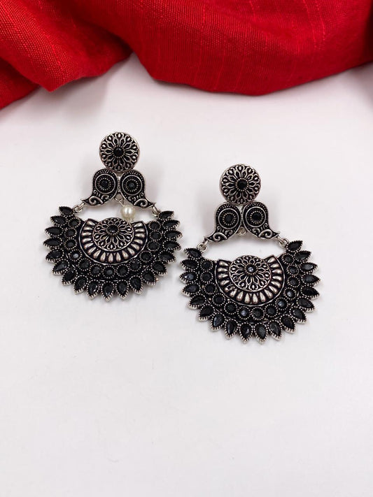 Buy Extremely beautiful oxidised silver metal earring Tribal jewellery Metal  Drops Danglers Online In India At Discounted Prices