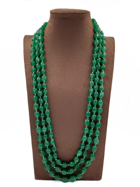 7.9 mm Jadeite JADE Beads Necklace