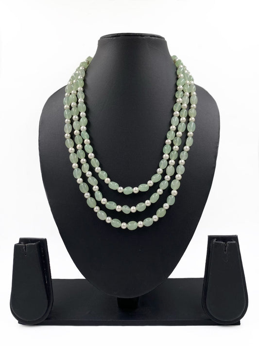 Olive Jade Green Turquoise and Pearl Necklace | ERICA ZAP DESIGNS