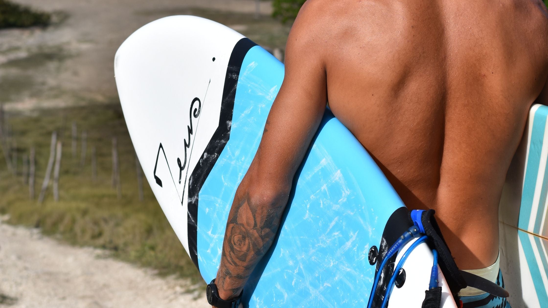 a surfboard with wax