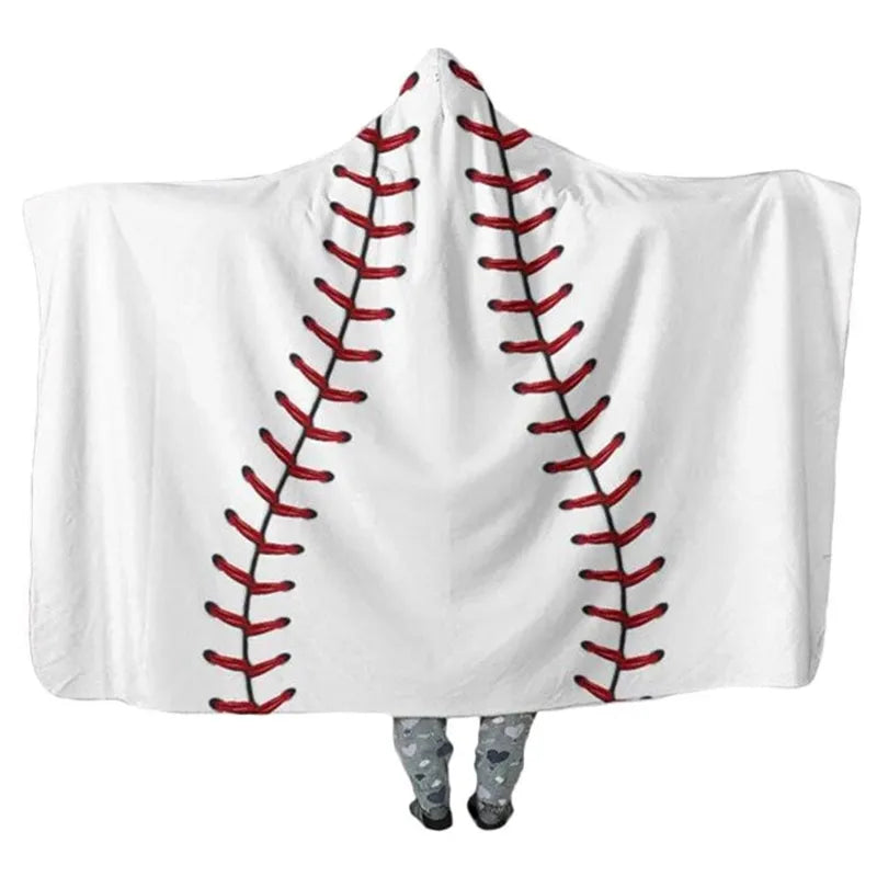 Soft Softball Hooded Blanket