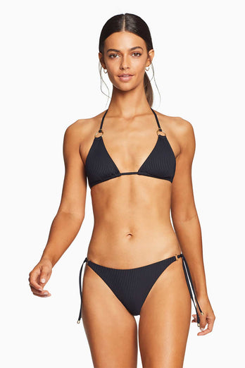 Vitamin A Cosmo Tri Bikini Top - Black EcoRib – Melmira Bra & Swimsuits