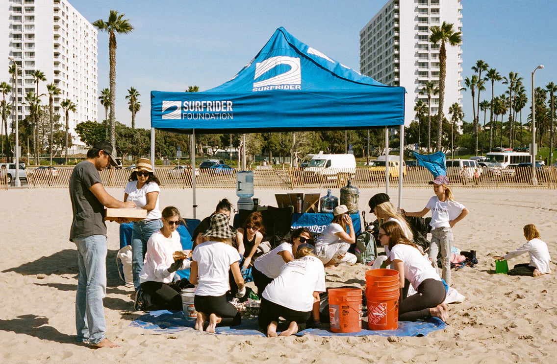 Surfrider and Vitamin A Beach Clean Up Action Shot