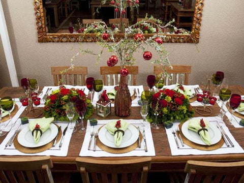 mesa madeira de jantar para natal