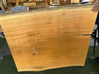 Mesa Rustica de Jantar Andirá 200x80 prancha em madeira com bordas org -  Madeirado - Mesa de Madeira Rustica