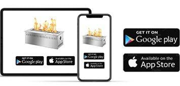 Download the app or use voice assistance for this automated fireplace