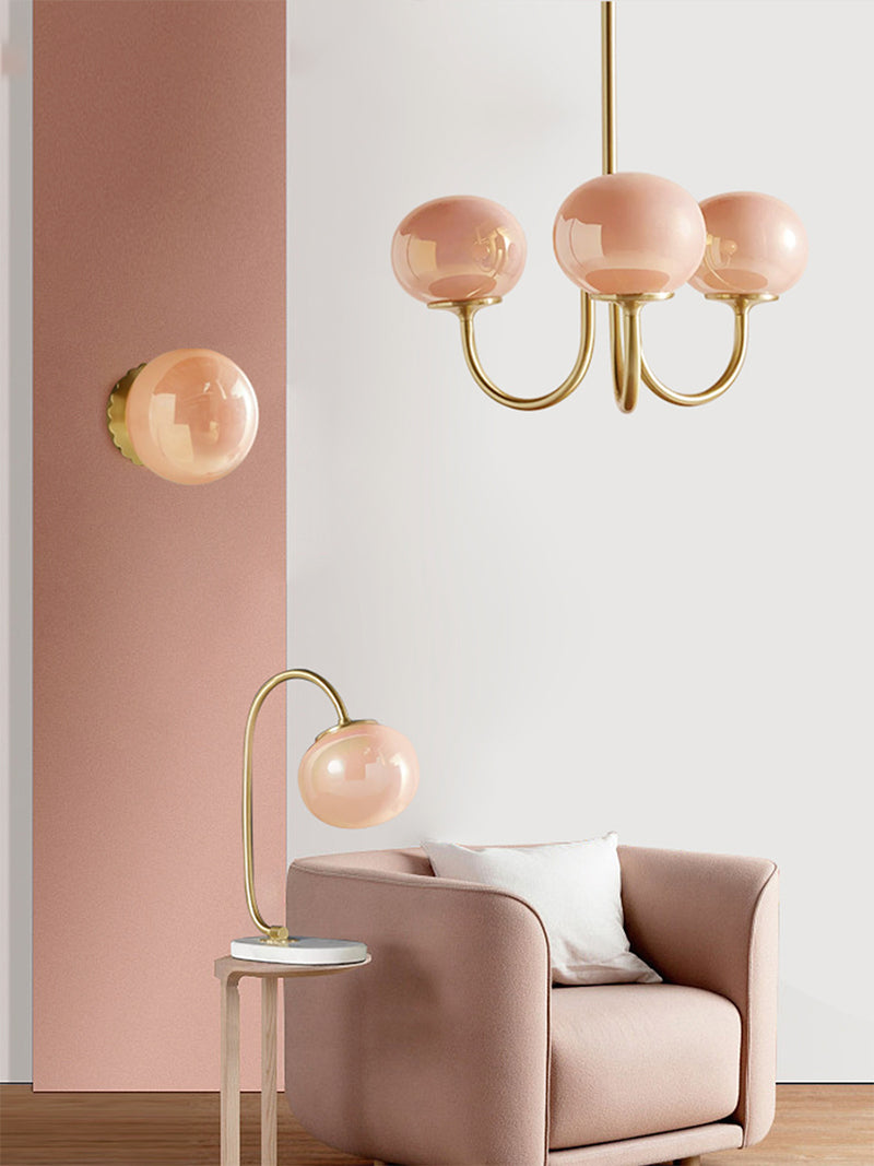 elegance pink art deco chandelier pendant light