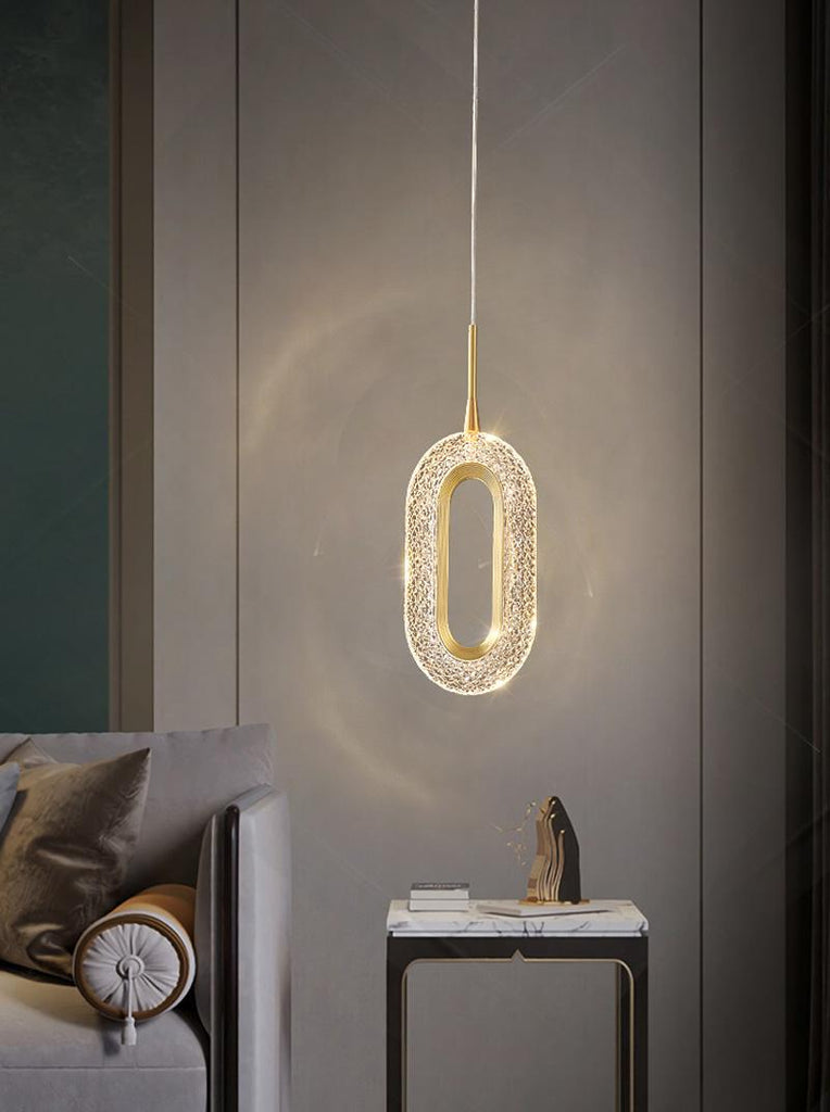 Oval shape elegant pendant light luxury interior decor