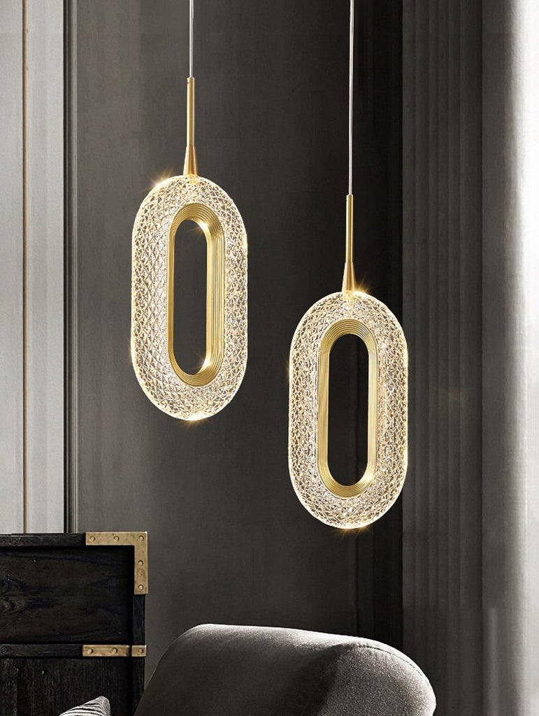 Oval shape elegant pendant light luxury interior decor