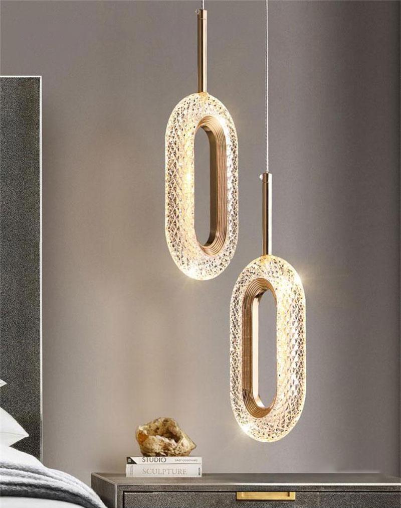 Oval shape elegant pendant light luxury interior decor