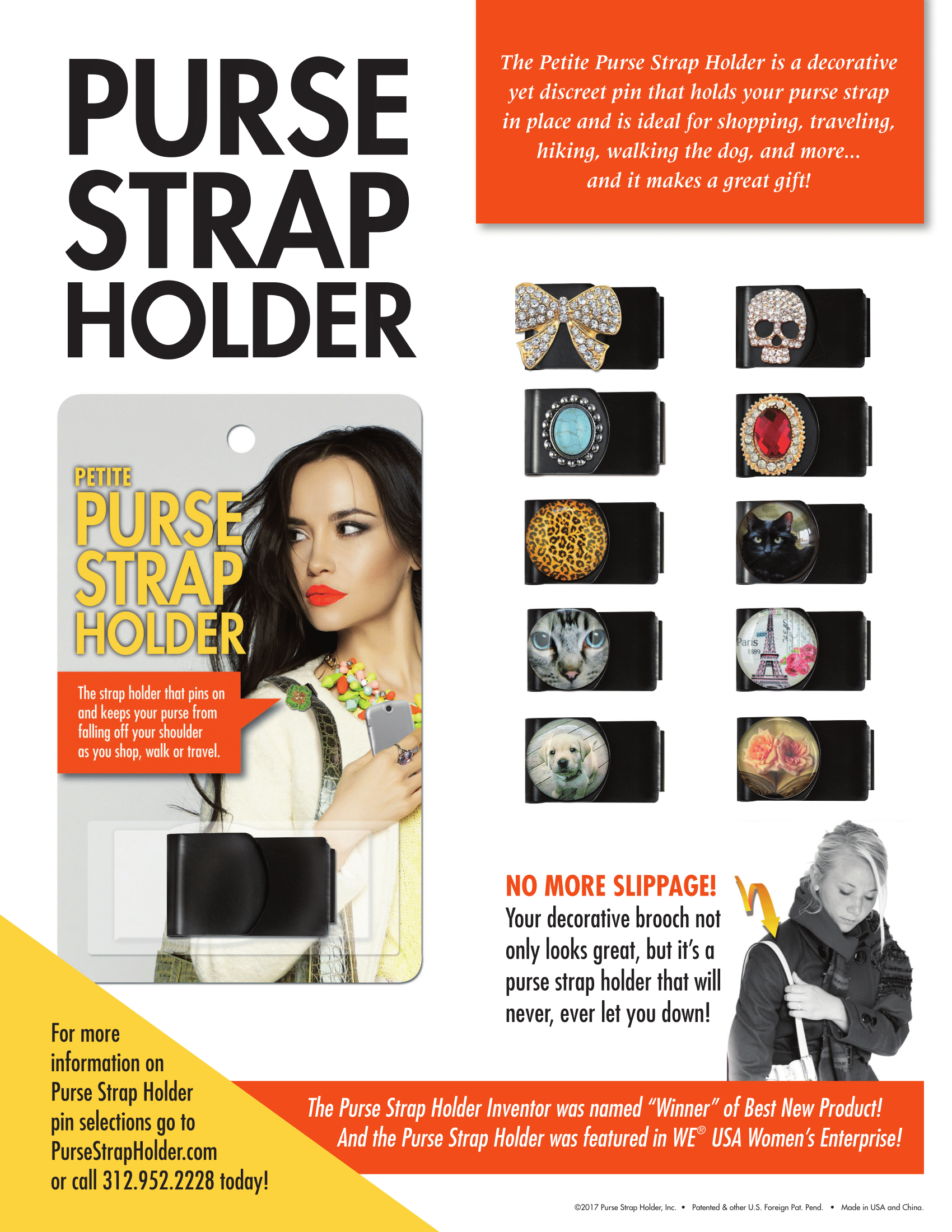 Purse Strap Holder to keep your purse straps securely in place