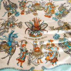 Hermes Silk Jacquard Scarf Les Fetes Du Roi Soleil Carre De Paris