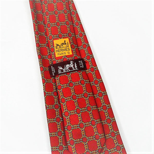 Hermes Silk Tie 668 OA Red RARE w/Tie Box | Carre de Paris