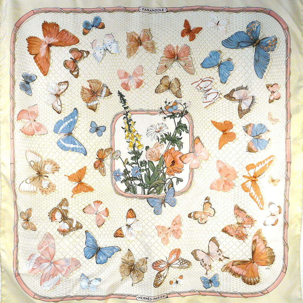 hermes scarf butterfly