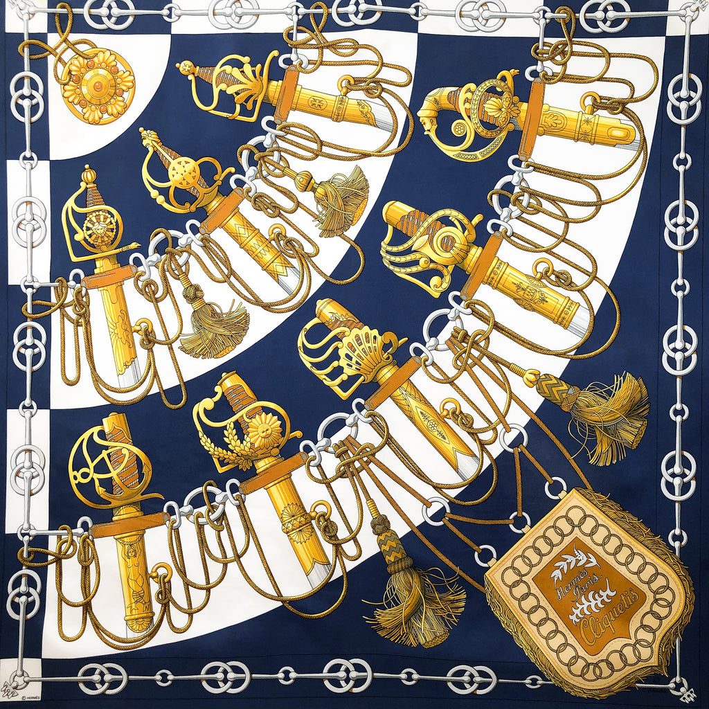 Hermes Silk Scarf Cliquetis Early issue 