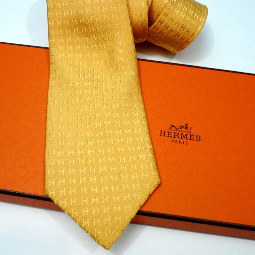 hermes gold tie