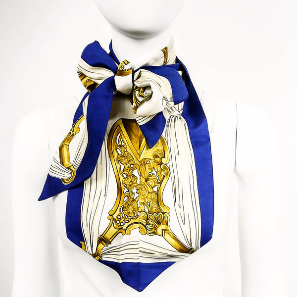 Authentic Vintage Hermes Silk Ascot Bride de Cour - Very RARE – Carre ...