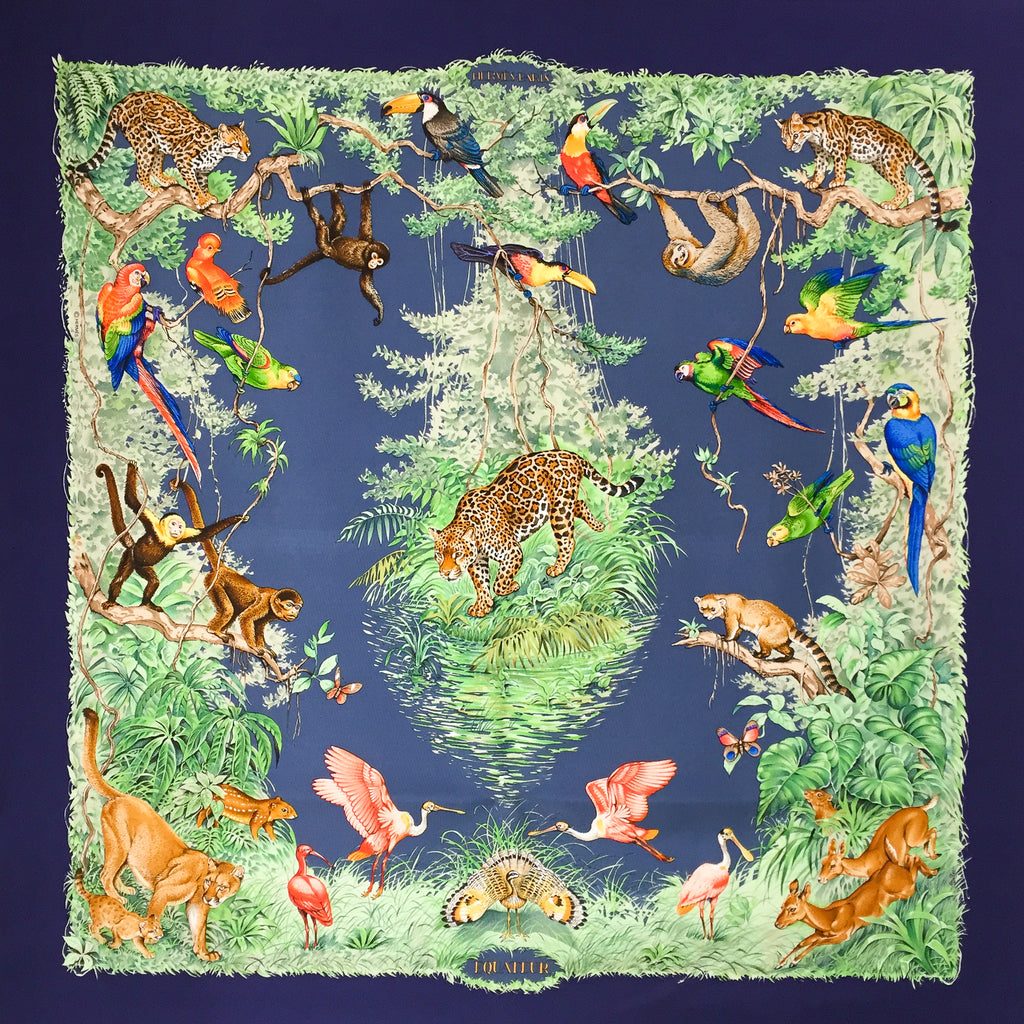 Hermes Silk Scarf Equateur 90cm Twill 