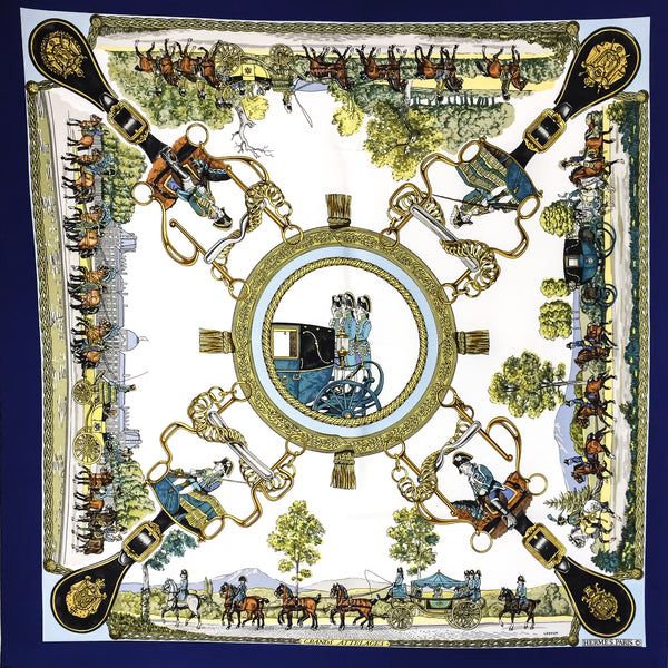 Hermes Silk Scarf Grands Attelages Early Issue – Carre de Paris