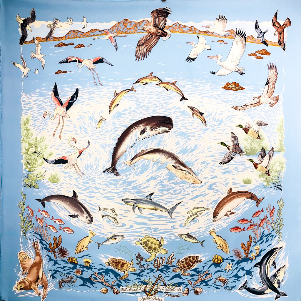 hermes fish scarf