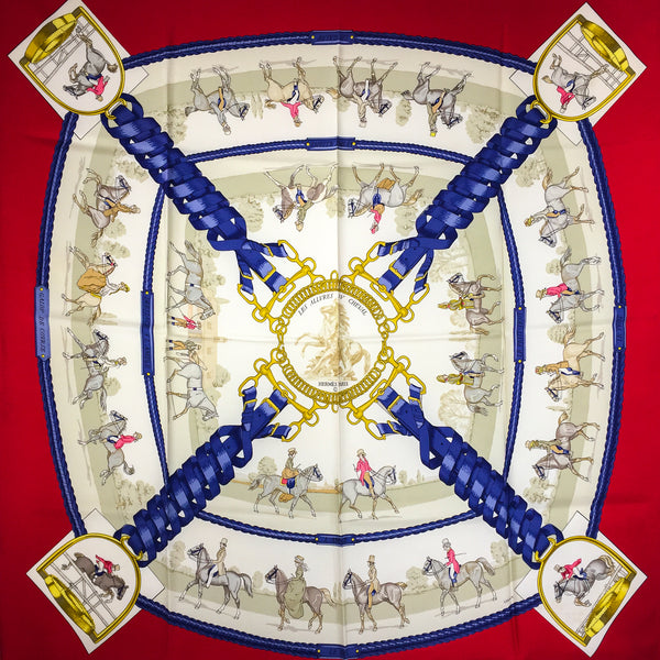 Hermes Silk Scarf Les Allures du Cheval Early Issue RARE – Carre de Paris