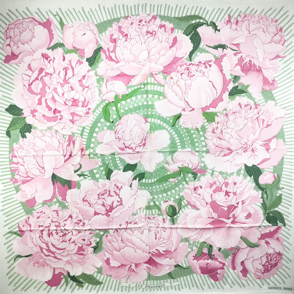 Les Pivoines Hermes Silk Scarf | Carre 