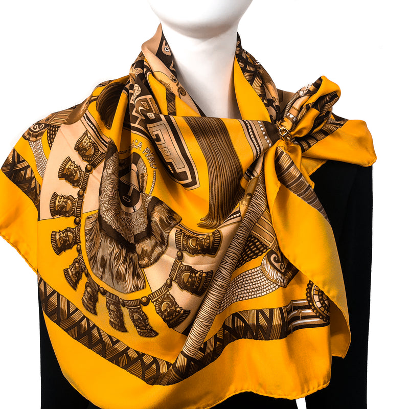 hermes yellow scarf