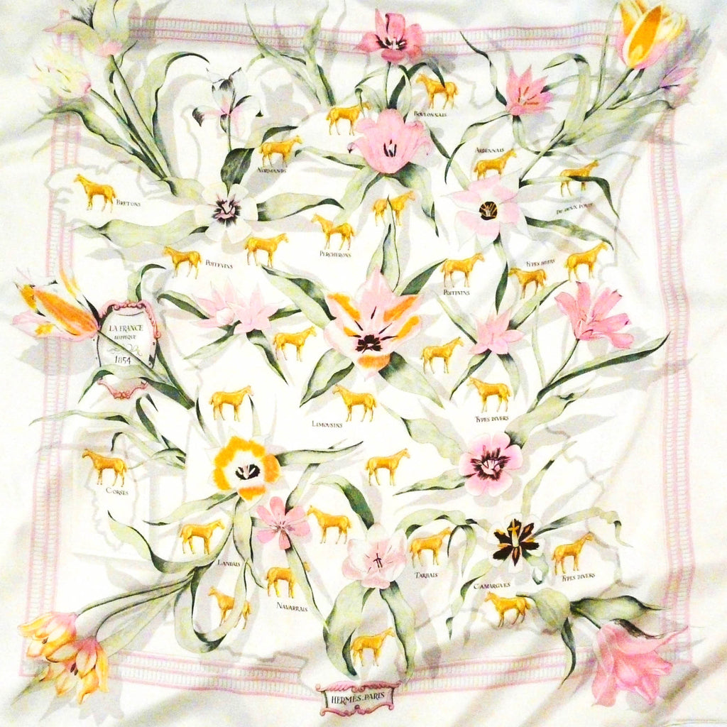 hermes floral scarf