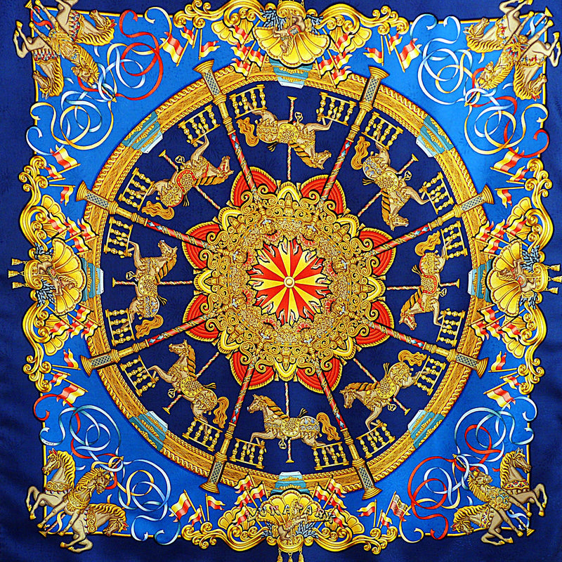 Hermes Silk Jacquard Scarf Luna Park by 