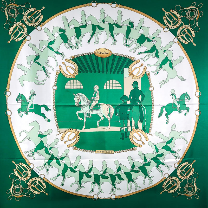 hermes green scarf