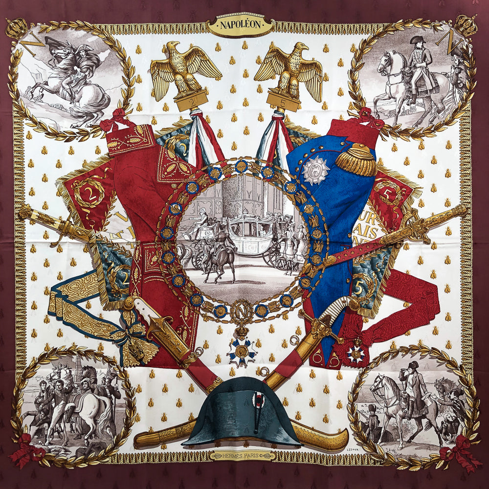 hermes napoleon silk scarf