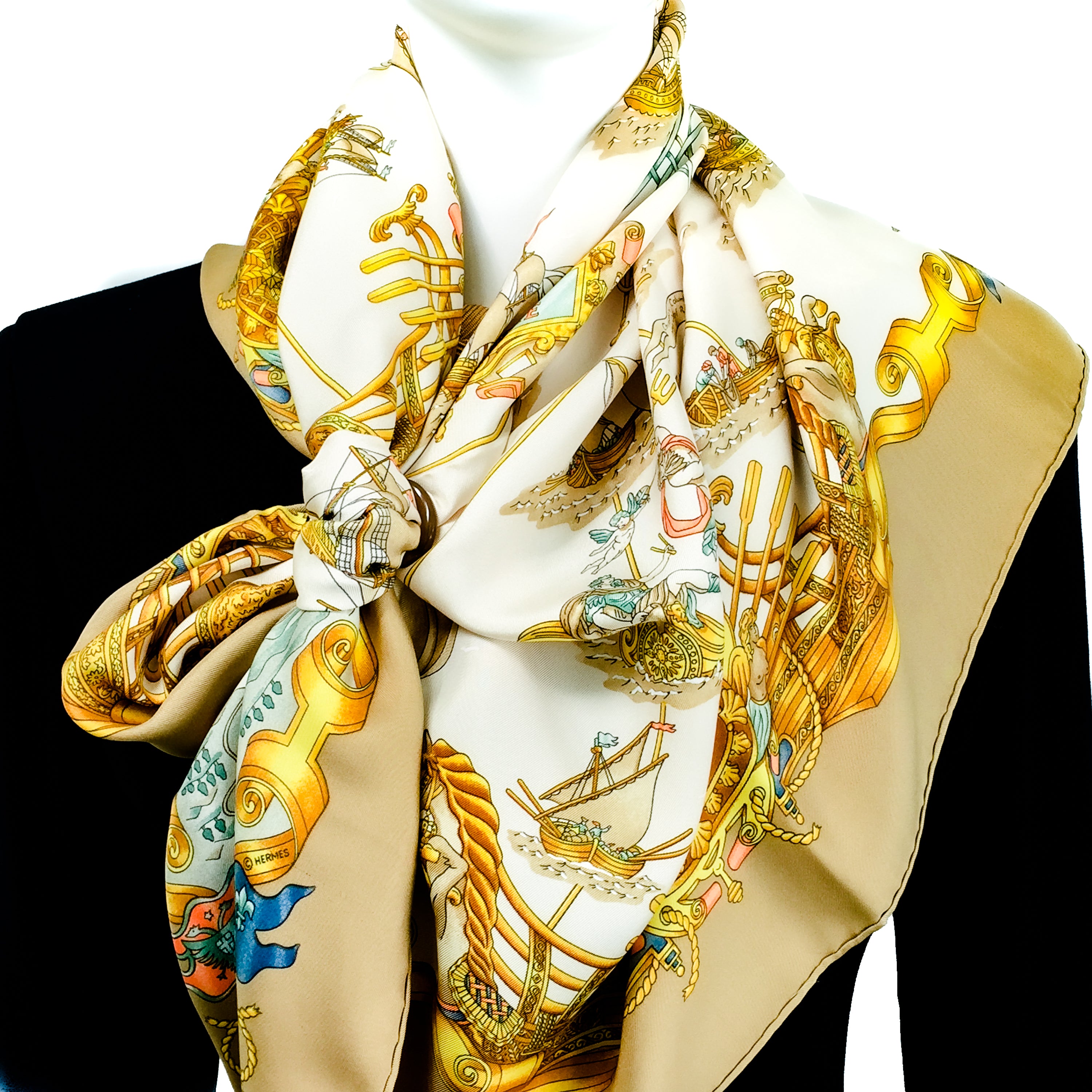 Voiles de Lumiere Hermes Scarf by Joachim Metz 90 cm Silk Twill – Carre ...