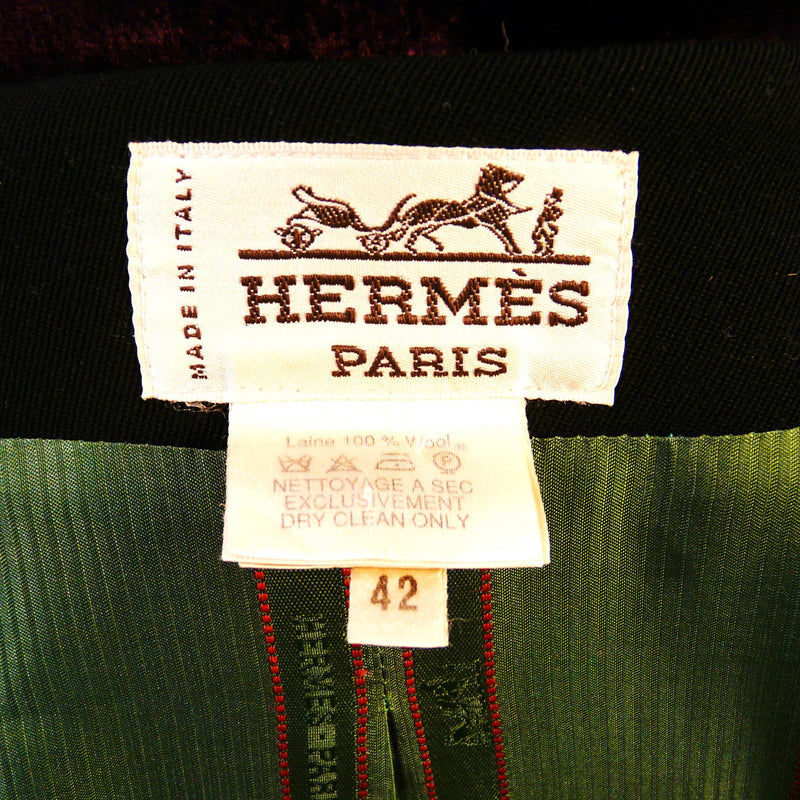 Vintage Hermes Riding Dressage Jacket Blazer Wool Sz. 42 Black – Carre ...