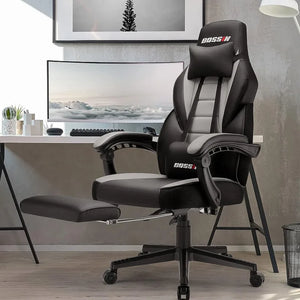 BOSSIN Gaming Chair with LUMBAR Cushion [ REMOVABLE FOOTREST ] - onetosixratio - Lumbar Cushion For A Chair