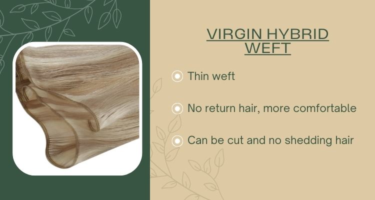 genius weft virgin hair extensions hybrid weft